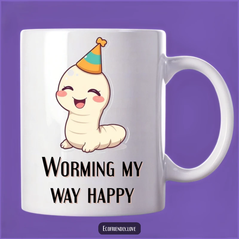 Funny Kawaii Worm Party Mug - Giggle Your Way Through Mornings!