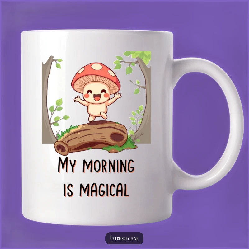 Funny Mushroom Mug: Bounce into Fun, Whimsical Forest Gift Mug
