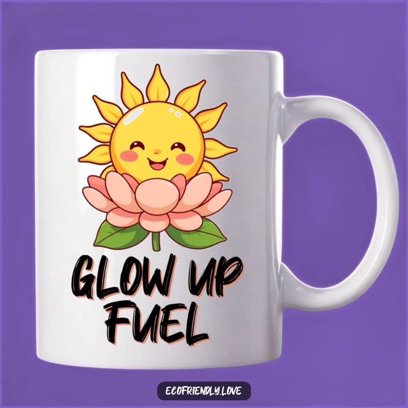 Funny Smiling Sun Mug: Warmth and Blooming Flower Gift