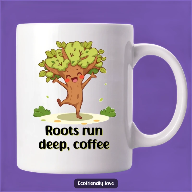 Funny Tree Dance Mug - Energetic Art & Humorous Gift for Nature Lovers