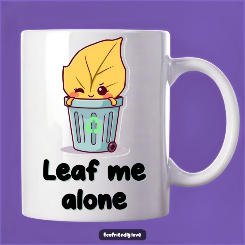 Funny Leaf Wink Mug: Mischievous Eco Character Gift for Green Thumbs & Giggles