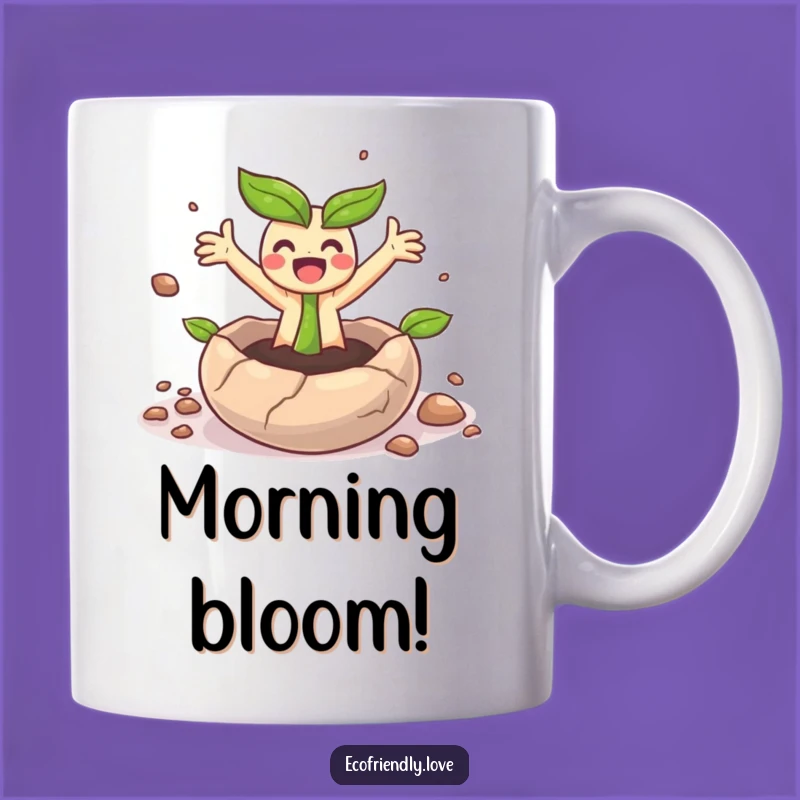 Funny Sprout Surprise Mug: Cute Growing Character Gift for Joyful Mornings