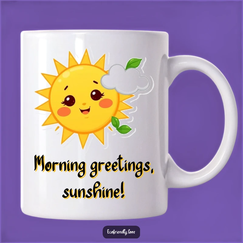 Funny Sun & Cloud Mug: Whimsical Sky Friends, Playful Weather Humor, Perfect Funny Gift