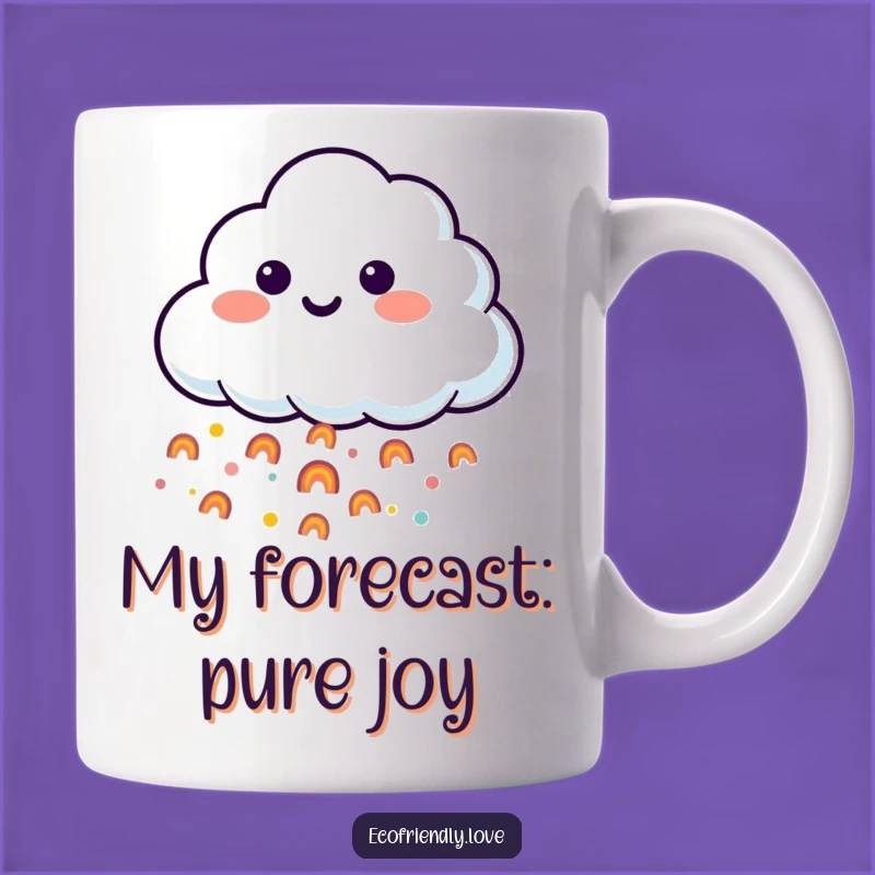 Funny Happy Cloud Rainbow Mug - Perfect Gift for Weather Lovers