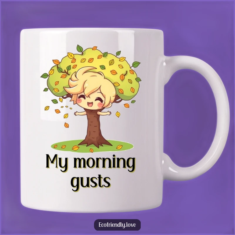 Funny Wind Character Tree Mug: A Breezy Funny Gift for Nature Lovers