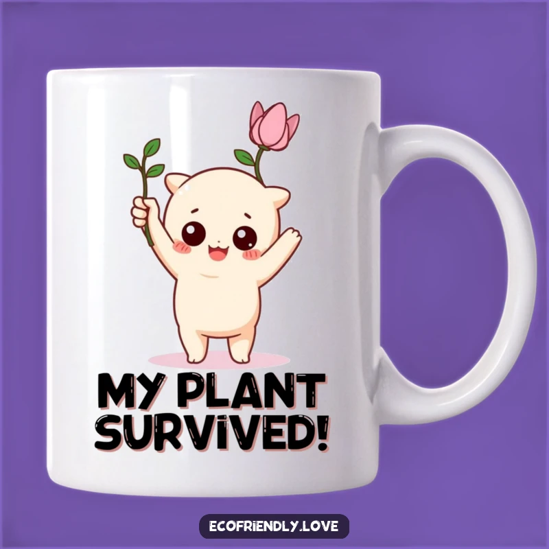 Funny Kawaii Plant Hero Mug - Saving Succulents with Humor!