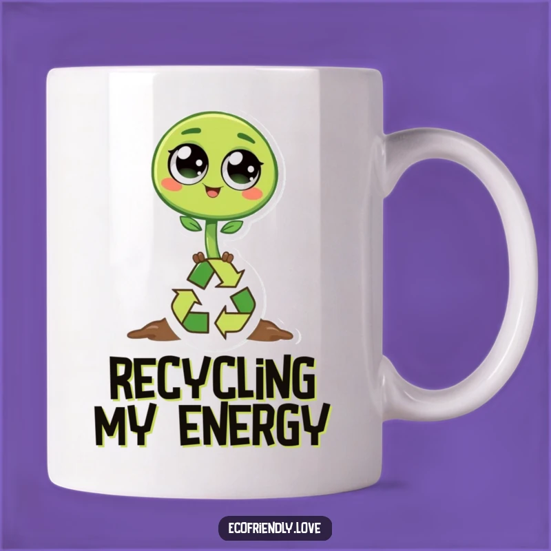 Funny Sprout Recycling Mug: Eco-Conscious Humor for a Greener Planet
