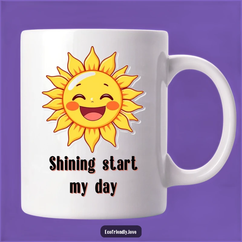 Funny Sun Character Grin Mug - Brighten Your Day with Humorous Gift