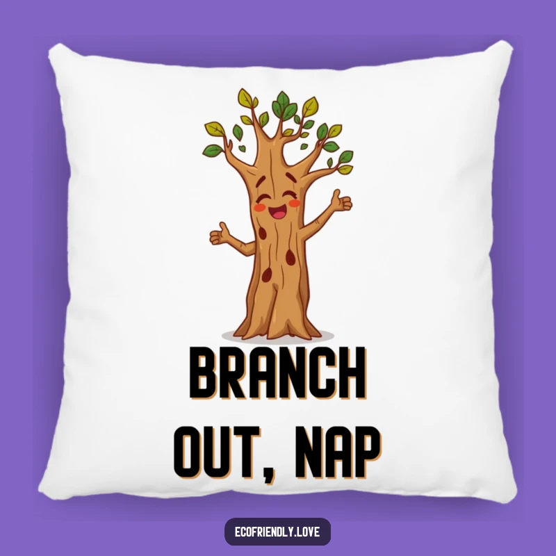 Funny Tree Pillow: Dancing Character, Cozy Moves, Perfect Gift!