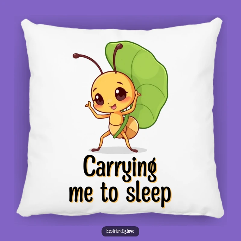 Funny Triumphant Ant Pillow: Soft Mighty Carrier Cushion, Cozy & Inspiring Accent