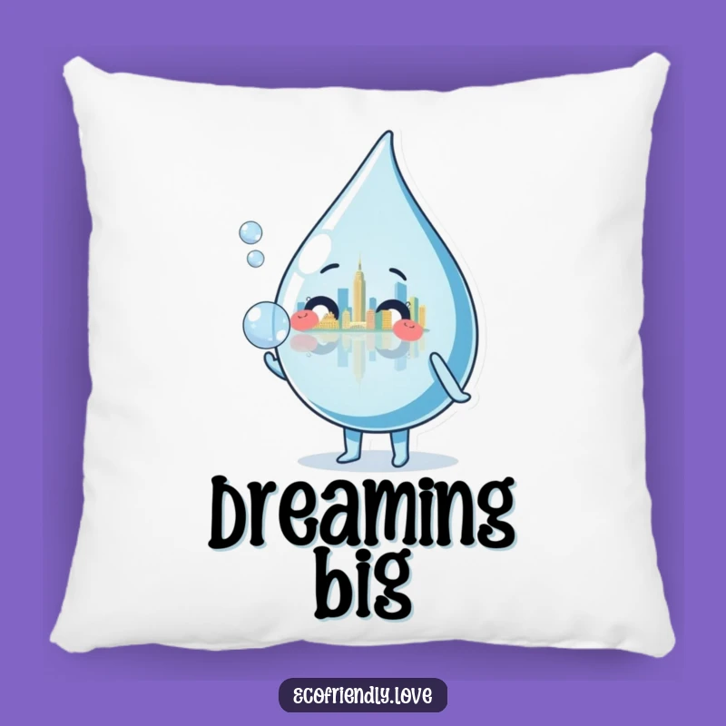 Funny Water Droplet Bubble Pillow: Snuggle with Urban Views and Soft Humor