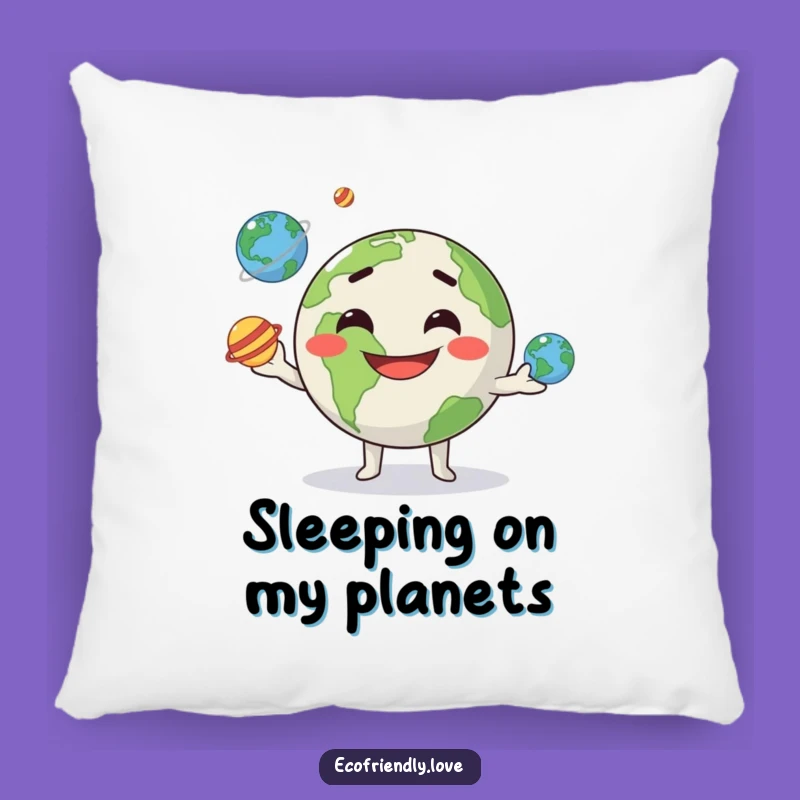 Funny Kawaii Earth Juggling Pillow - Cozy Cosmic Comfort