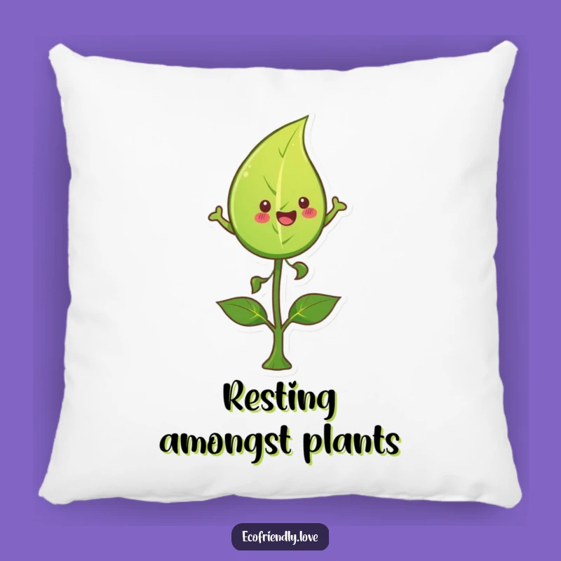 Funny Leaf Comfy Pillow: Soft Nature Accent for Joyful Decor