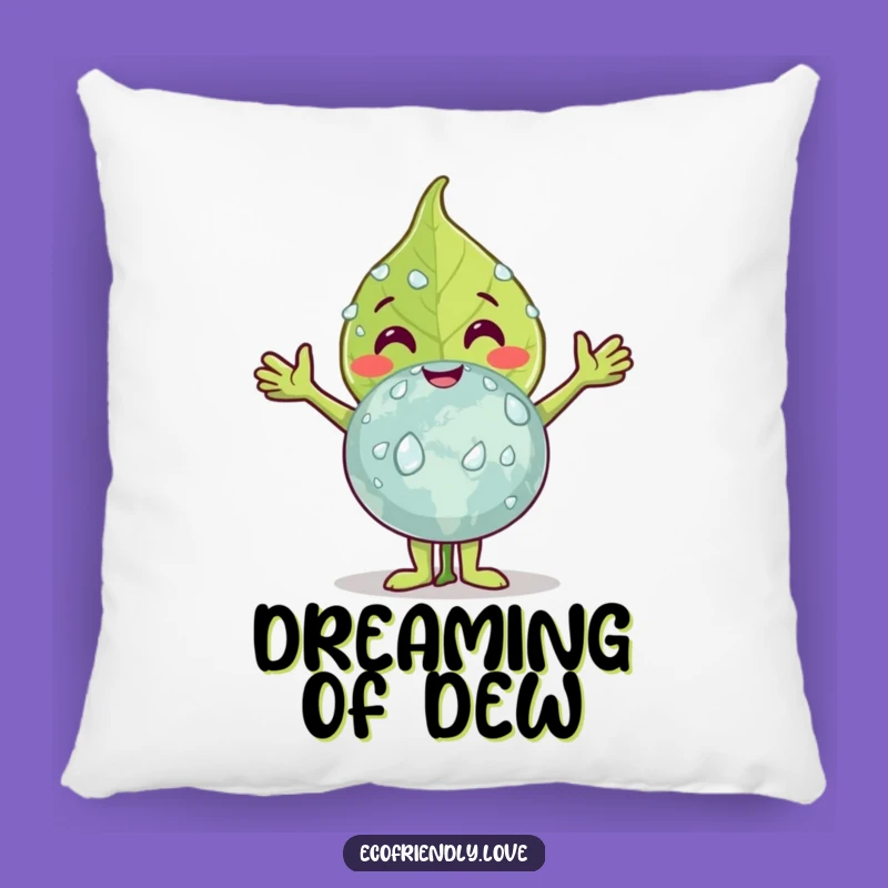 Funny Leaf Hugging Earth Pillow: Cozy Comfort with a Green Message