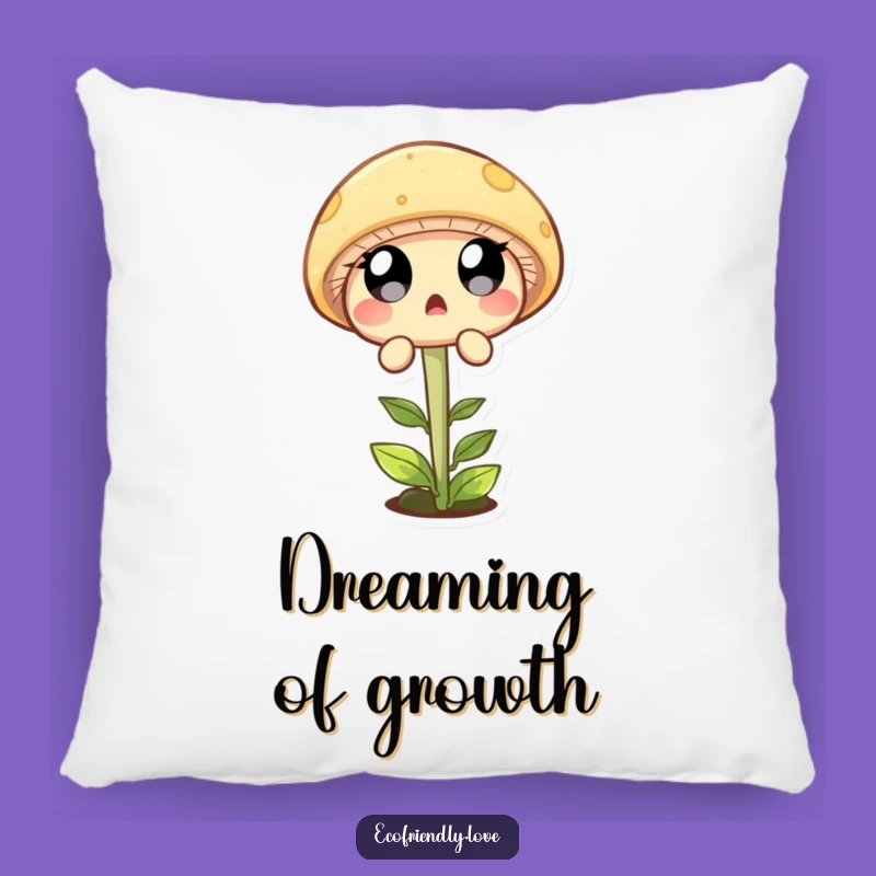 Funny Mushroom Leaping Sprout Pillow: Comfy Surprise Accent for Couch Giggles