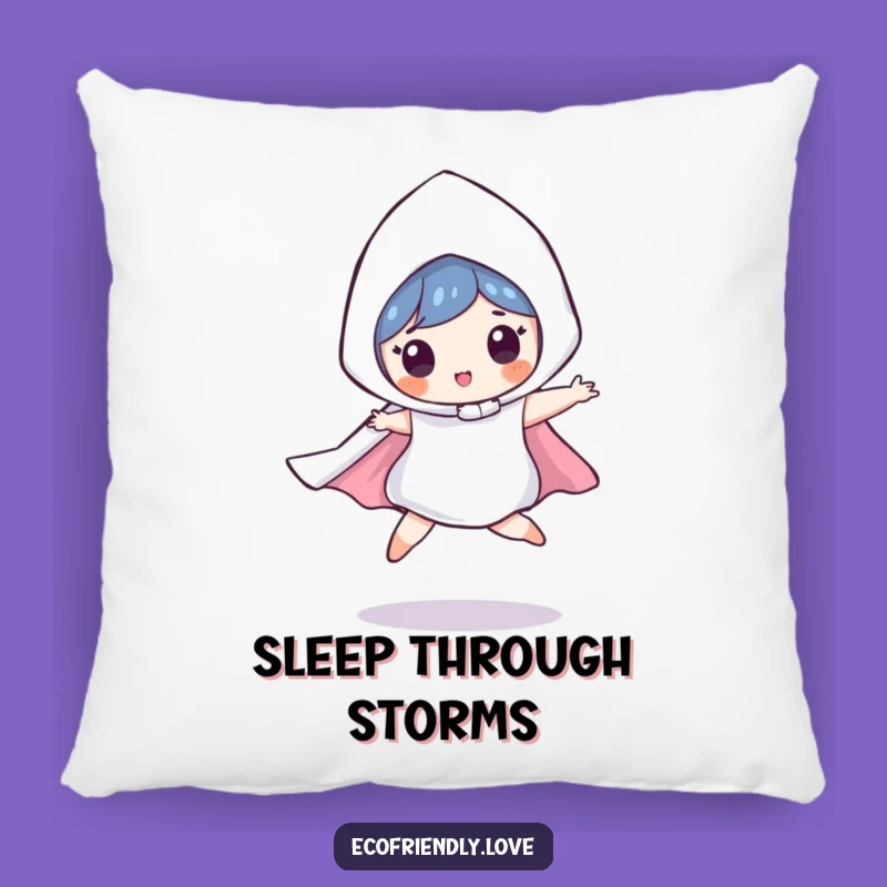 Funny Raindrop Pillow: Playful Leaping Character Cushion, Comical Comfort Gift