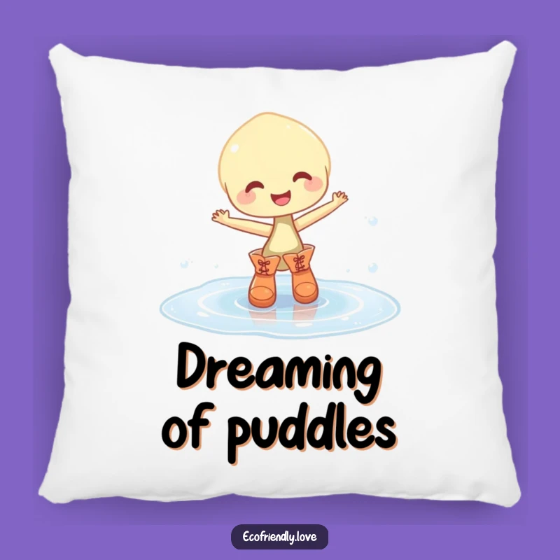 Funny Sprout Boots Pillow: Cozy Dancing Puddle Cushion Funny Gift