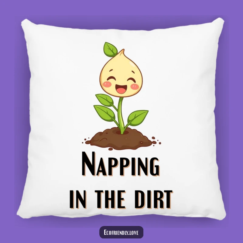 Funny Sprout Pillow: Cute Gardener Accent, Comfy & Funny Gift for Decor