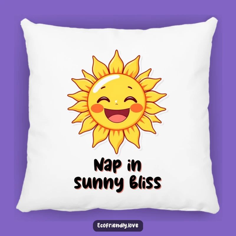 Funny Sun Character Grin Pillow - Cozy Comfort & Cheerful Humor