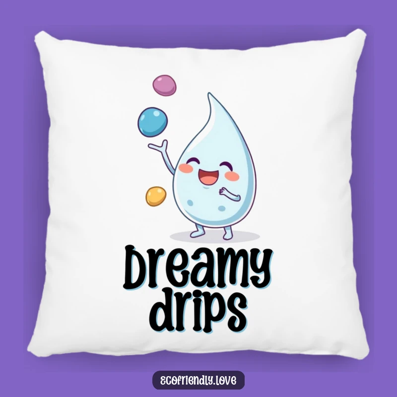 Funny Water Droplet Pillow: Soft Joyful Juggling Character Decor for Comfort & Gifts