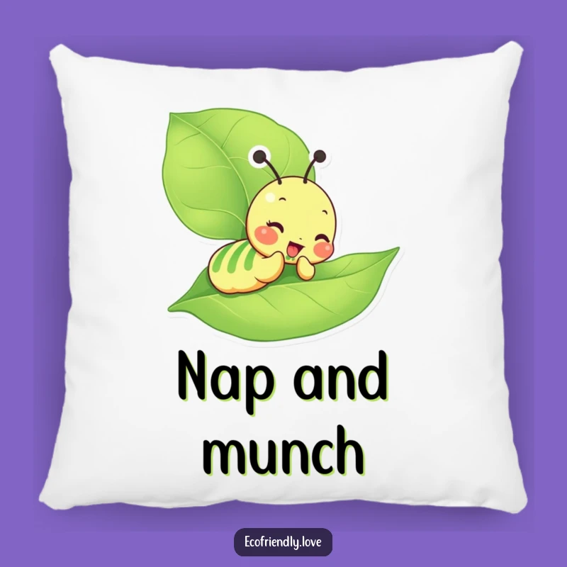Funny Caterpillar Pillow: Giddy Munching Comfort for Your Home