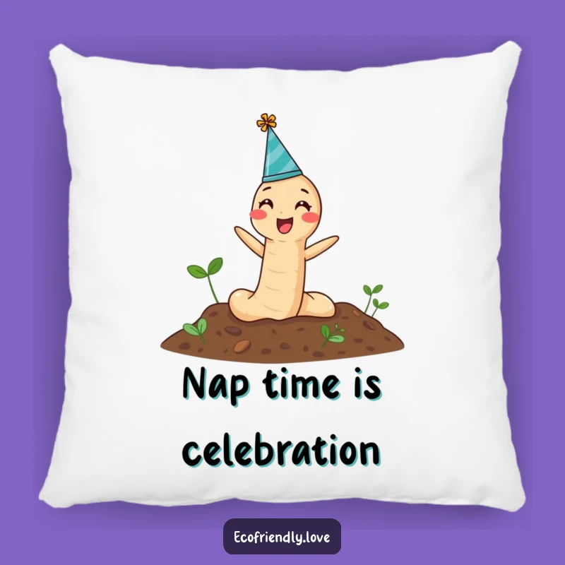 Funny Earthworm Party Pillow: Snuggle Up with Hilarious, Cheerful Comfort