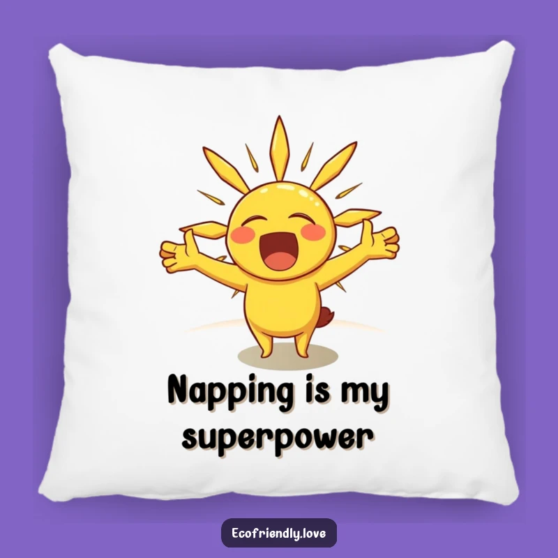 Funny Sunshine Yawn Pillow - Cozy Comfort & Morning Humor Gift