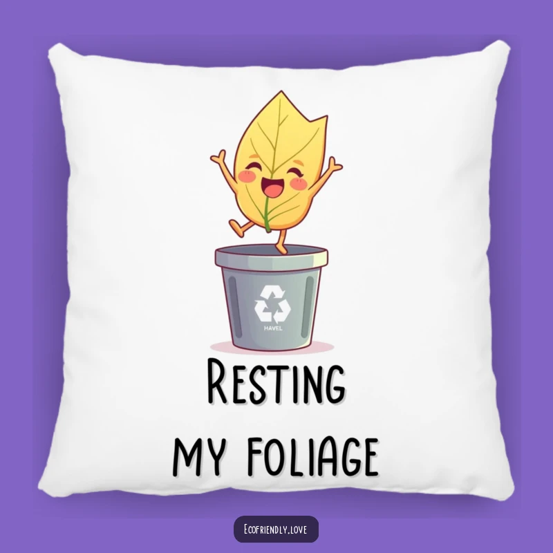 Comfy Funny Leaf's Eco Pillow: Snuggle with Sustainable Humor Gift