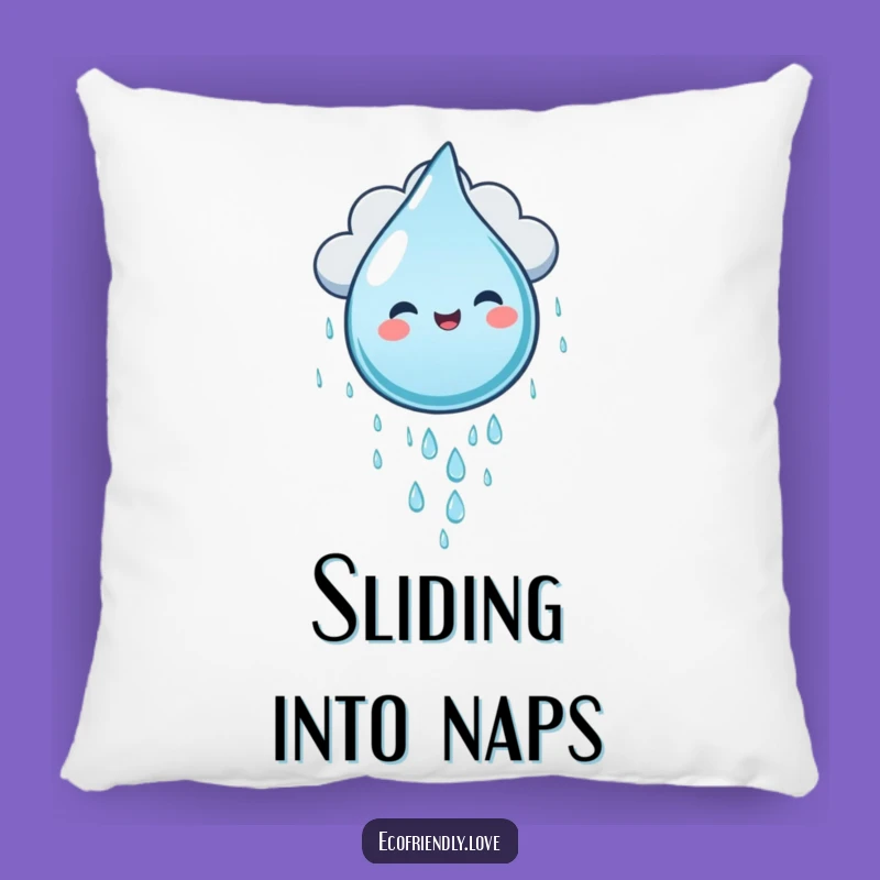 Funny Water Droplet Cloud Slide Pillow - Cozy Comfort & Humorous Decor