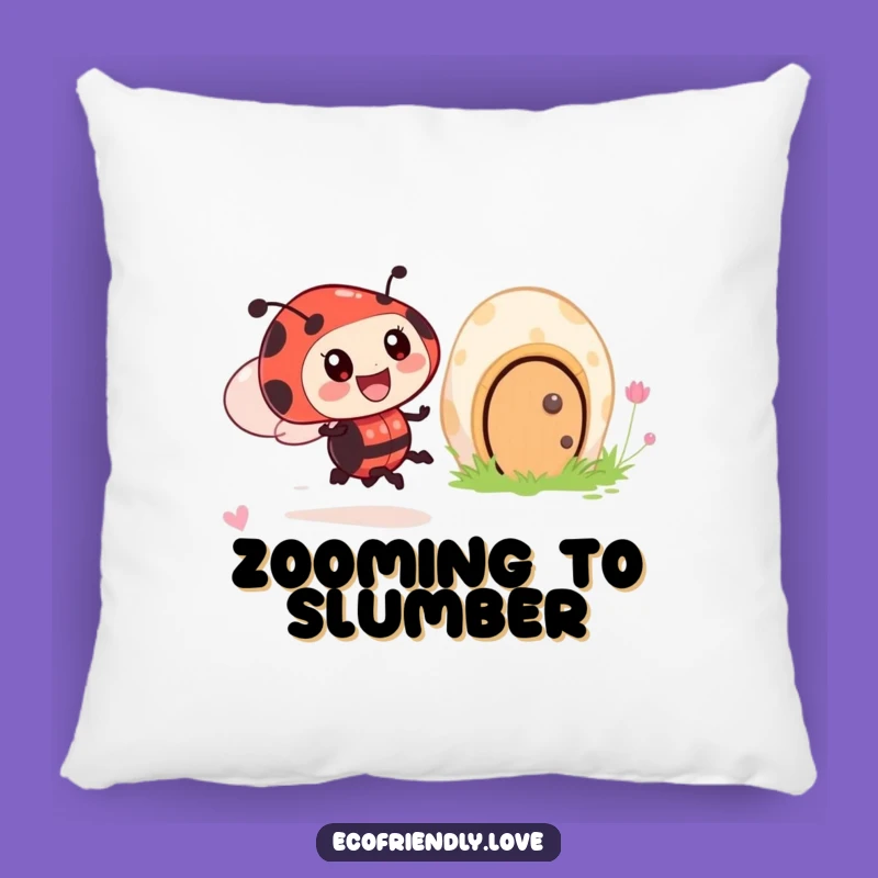Funny Ladybug Zoom Pillow: Cozy & Whimsical Garden Comfort