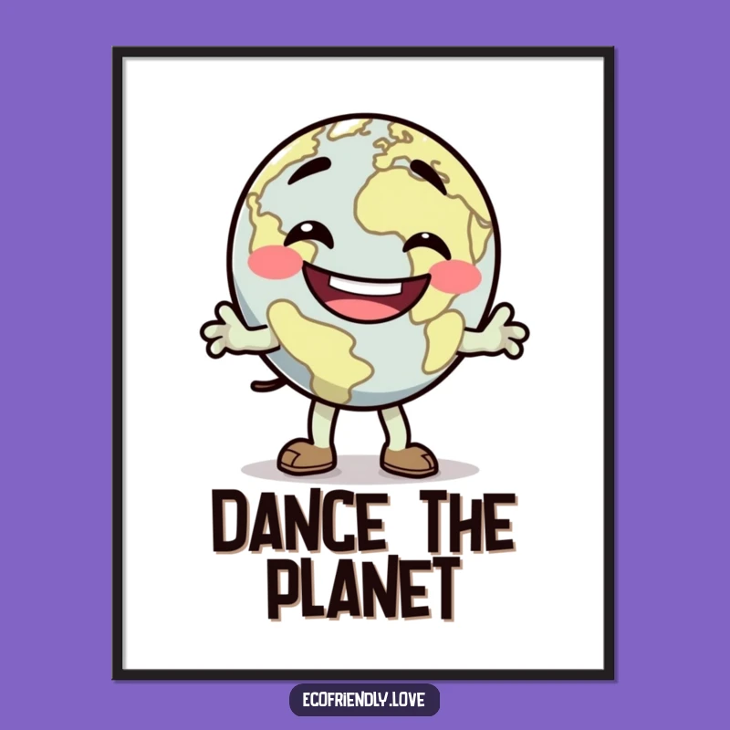 Instant Download Funny Dancing Earth Print: Bring Global Fun Home