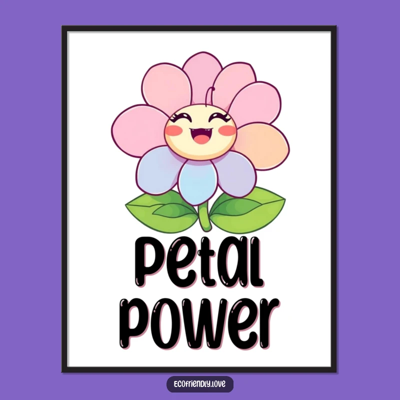 Funny Ecstatic Flower Digital Art: Bright Happy Petals for Instant Joy