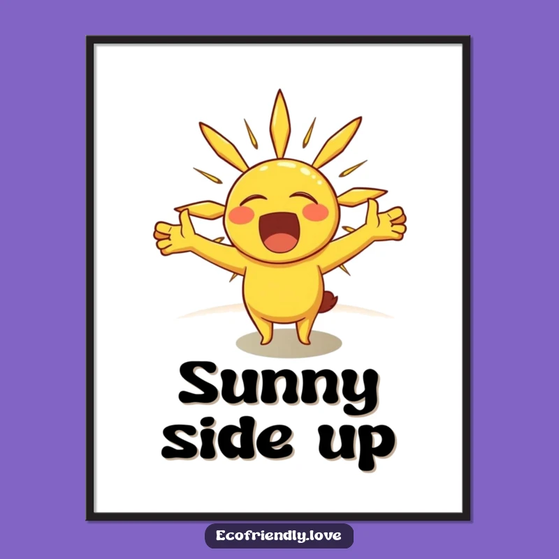 Funny Sunshine Yawn Digital Art Print - Instant Cheerful Decor Gift