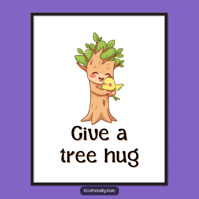 Funny Tree Digital Print: Friendship Art, Instant Download, Unique Funny Gift