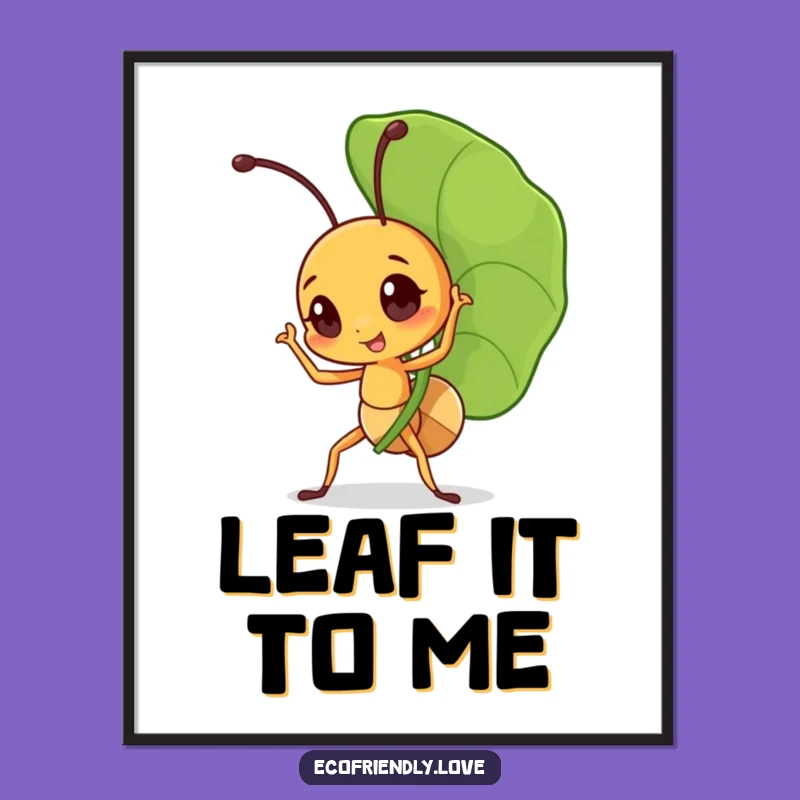 Funny Triumphant Ant Digital Art: Printable Mighty Carrier Decor, Instant Inspiring Gift