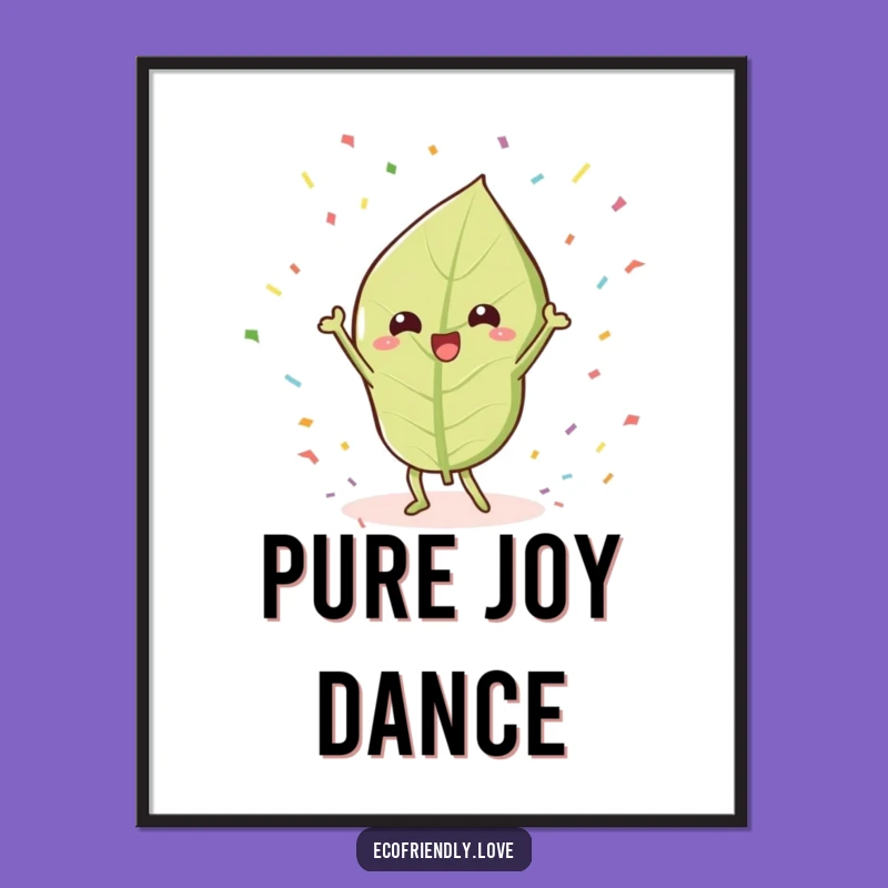 Funny Victory Leaf Digital Print: Celebratory Art for Instant Joyful Decor