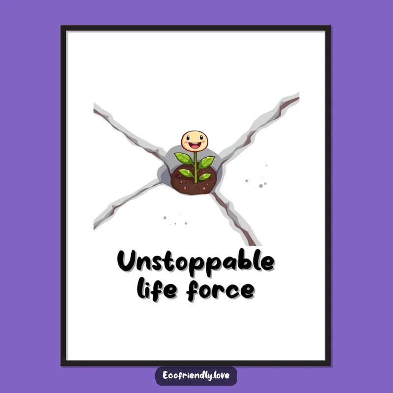 Funny Seedling Digital Print: Inspirational Art for Your Walls