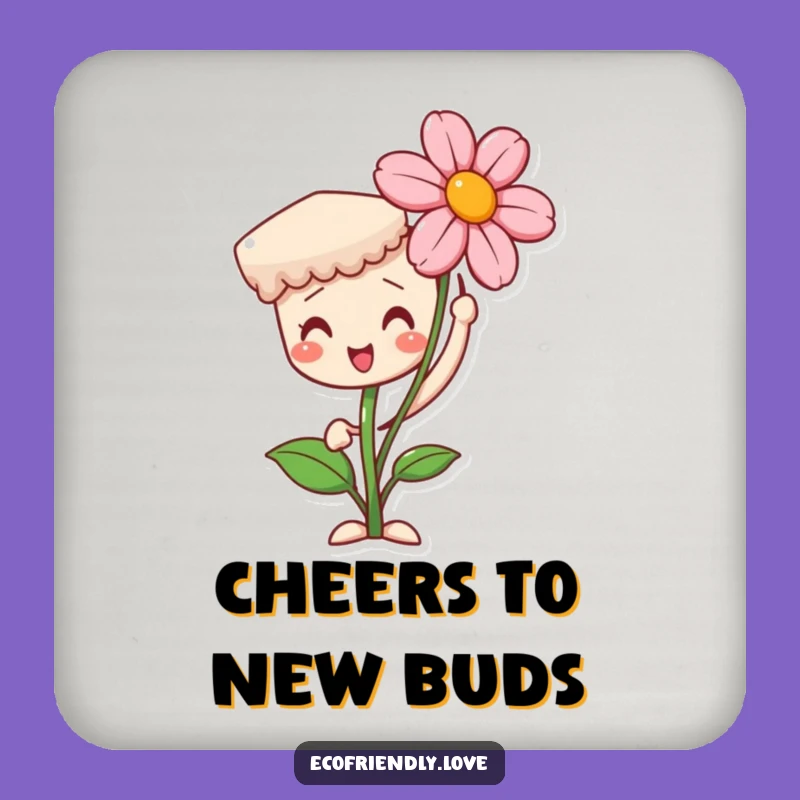 Funny Seedling Coaster: Bloom Protection, Growth Decor, Great Gift!