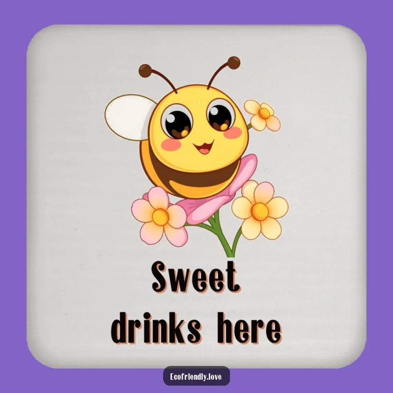Funny Bee Flower Coasters: Protect Surfaces with Sweetness