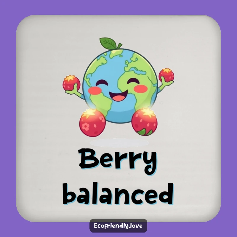 Funny Earth Juggling Coaster: Planet Berry Toss Drink Protector Funny Gift