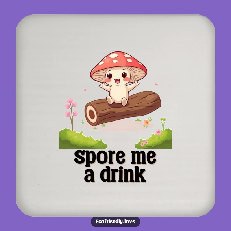 Funny Kawaii Mushroom Jig Coaster - Protect Surfaces with Fun!
