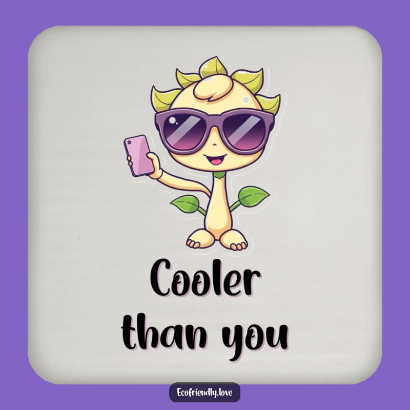 Funny Kawaii Sprout Selfie Coaster: Trendy Protection for Your Surfaces