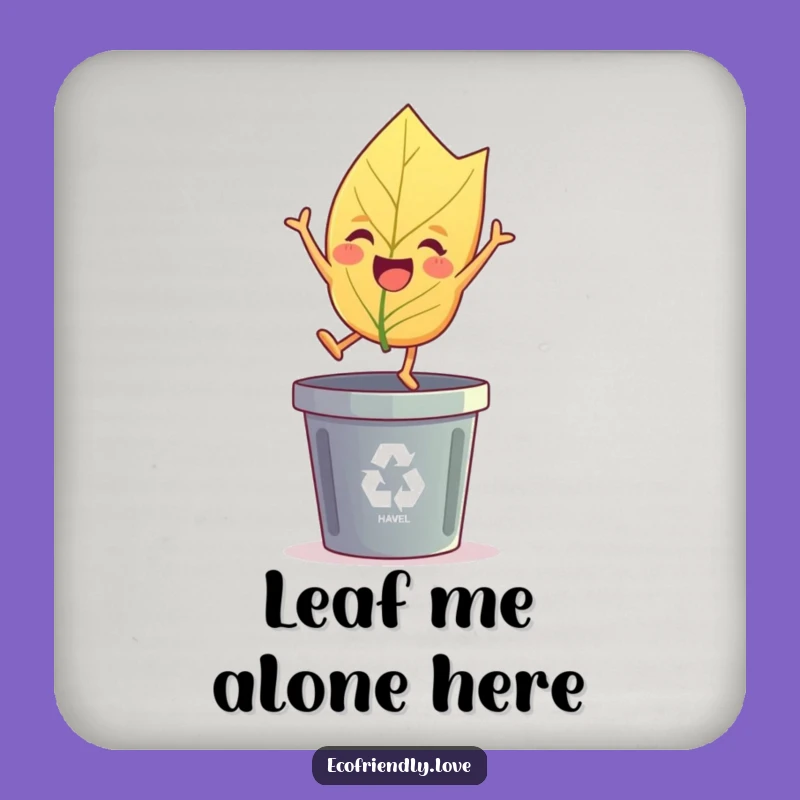 Funny Leaf's Eco Coasters: Protect Surfaces with Humorous Green Style Gift