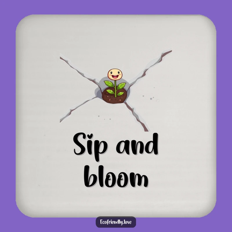 Funny Seedling Coaster: Protect Surfaces with Determined Style
