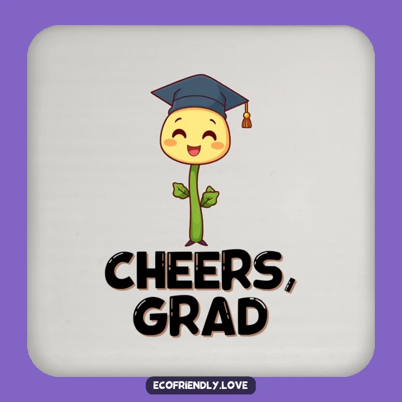 Funny Sprout Graduation Coaster: Protect Surfaces with Achievement Charm