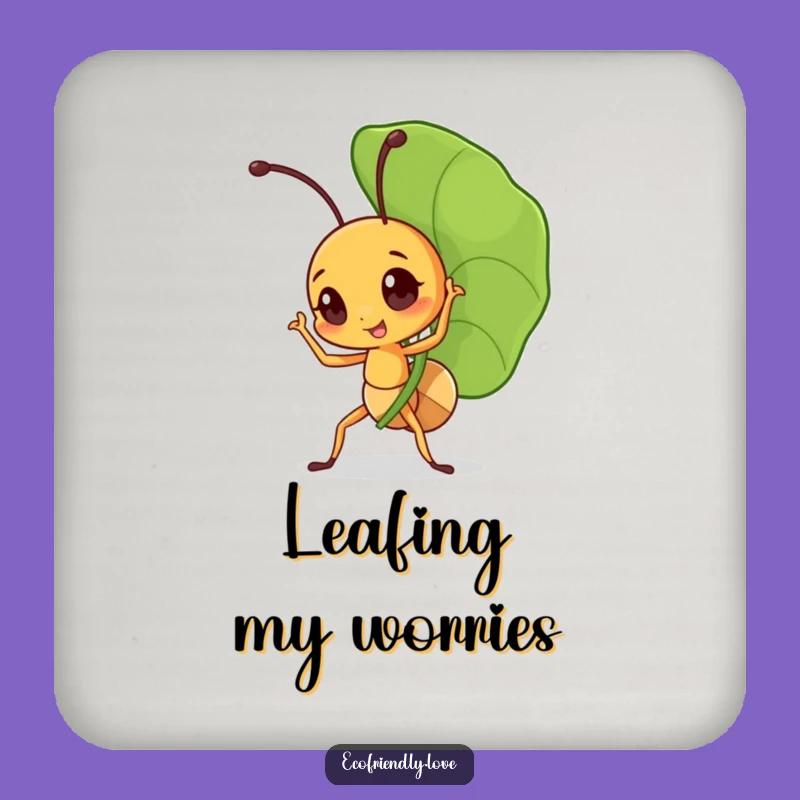 Funny Triumphant Ant Coaster: Protect Sip with Mighty Humor, Cute Funny Gift