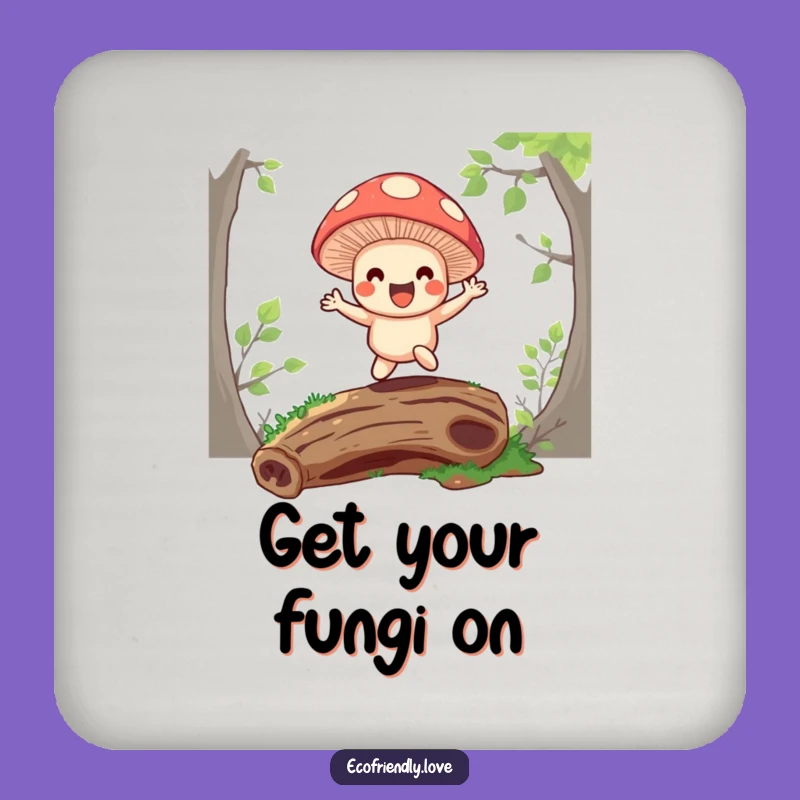 Funny Mushroom Coasters: Protect Surfaces with Woodland Whimsy, Set of Funny Gifts