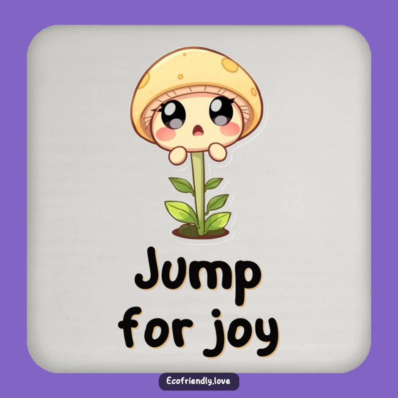Funny Mushroom Leaping Sprout Coasters: Protect Surfaces with Surprise Humor