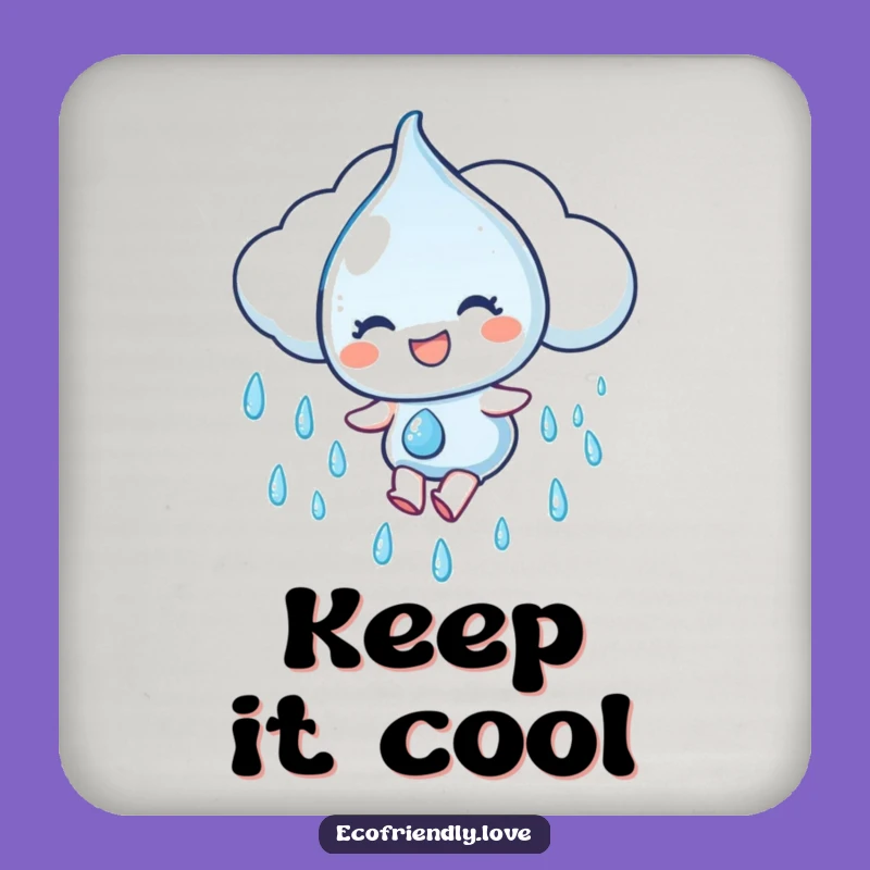 Funny Water Droplet Coaster: Protect Surfaces with Cloud Slide, Cute Funny Gift!