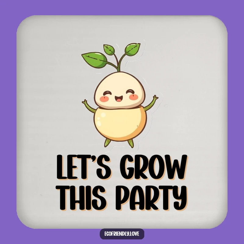 Funny Sprouting Seed Coaster: Protect Surfaces with Humor, Set of Funny Gifts